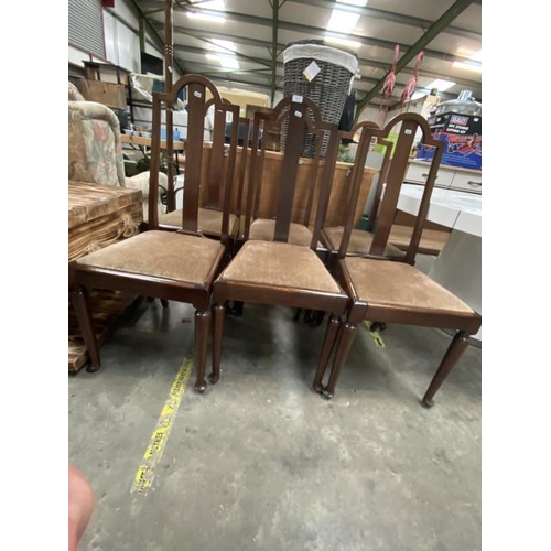 37 - 6 Oak dining chairs