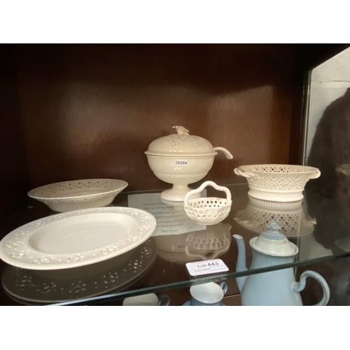 5 Pieces of Leeds ware classical creamware