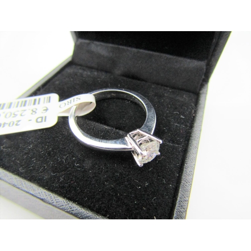 129 - Solitaire Diamond Ring Mounted on 18 Carat Gold Diamond in Four Claw Setting Ring Size N and a Half ... 