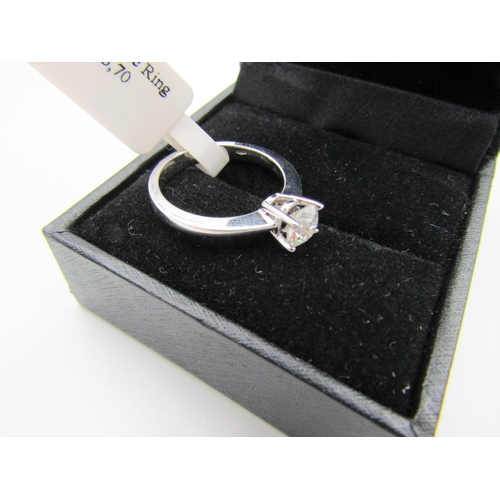 129 - Solitaire Diamond Ring Mounted on 18 Carat Gold Diamond in Four Claw Setting Ring Size N and a Half ... 