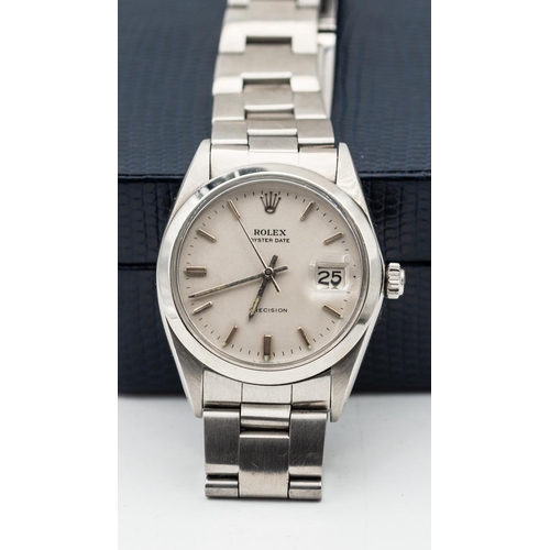 445 - Vintage Gentleman's Rolex Oyster Date Just Wristwatch with Original Bracelet Working Order