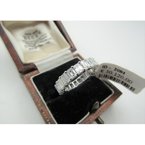 595 - Diamond Set Ladies Full Eternity Ring Mounted on 18 Carat White Gold Diamonds Baguette Cut Stones of... 