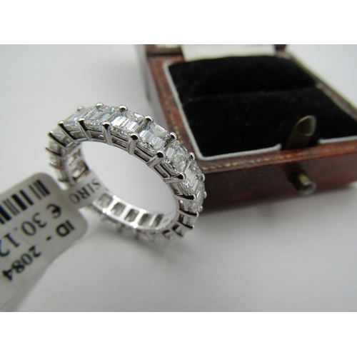 595 - Diamond Set Ladies Full Eternity Ring Mounted on 18 Carat White Gold Diamonds Baguette Cut Stones of... 