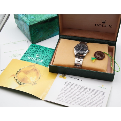 11 - Vintage Rolex Gentleman Oyster Date Midnight Dial Working Order with Associated Box and Papers