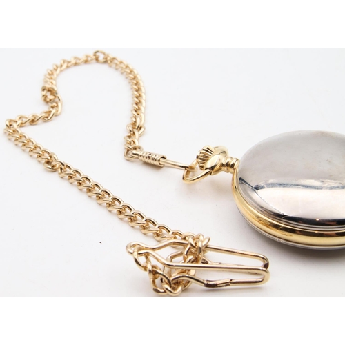 31 - Pocket Watch Finely Detailed with Pocket Chain contained within Presentation Box