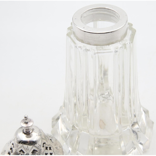 46 - Silver Topped Sugar Spice Shaker by Walker and Hall Hallmarked 1912