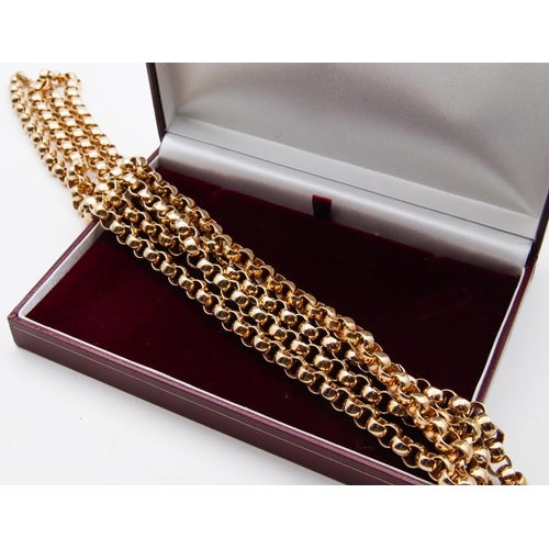 55 - Vintage Gold Filled Ladies Guardchain of Good Length