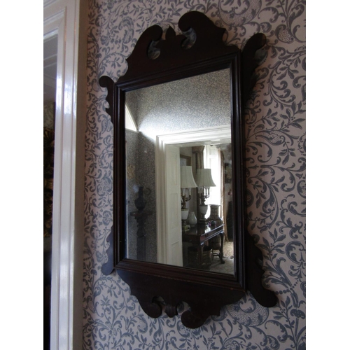 38 - Antique Chippendale Wall Mirror Approximately 3ft High
