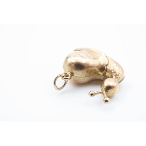 20 - 9 Carat Yellow Gold Snail Motif Charm 2cm Wide