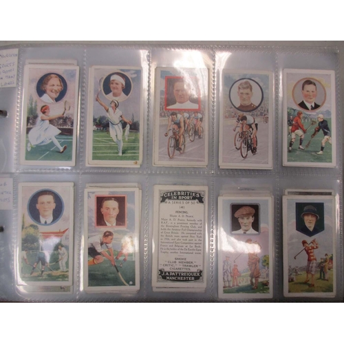 24 - Coln. of complete and part sporting sets, in an album, in variable cond., incl. Churchman Sports & G... 