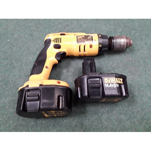 Dewalt DW996 cordless drill with two batteries. REF 17.