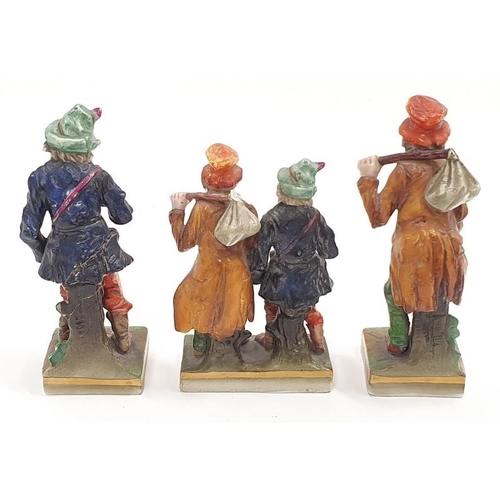 52 - Three Royal Vienna figures of vagabonds.