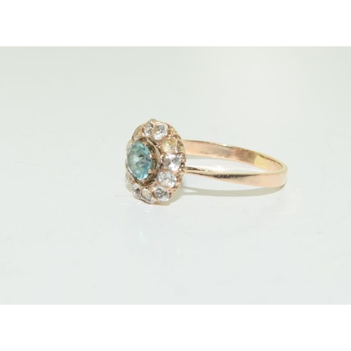 150 - 9ct Tested Zircon and White Sapphire Ring, Size P. (L34)