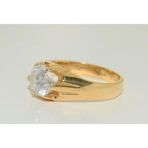 224 - 18ct Yellow Gold Diamond Single Stone Ring of approx 1.31ct, Size O.
