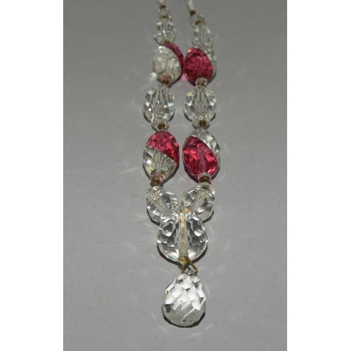 176 - 3 Art Deco crystal necklaces.