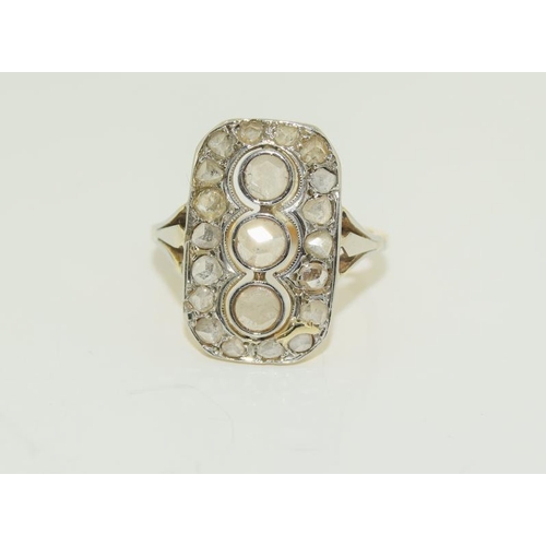 230 - 18ct Gold late Victorian Diamond ring, Size J.