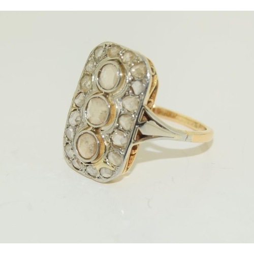 230 - 18ct Gold late Victorian Diamond ring, Size J.