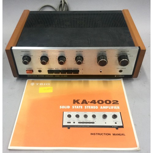 267 - TRIO KA-4002 AMPLIFIER.  Built in the early seventies this Trio was way ahead of its time with the c... 