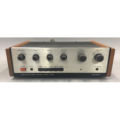 267 - TRIO KA-4002 AMPLIFIER.  Built in the early seventies this Trio was way ahead of its time with the c... 