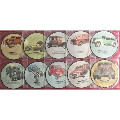 43 - 10 PICTURE DISC RECORDS FEATURING CLASSIC OLDIES FROM THE FIFTIES AND SIXTIES. These records dipicti... 