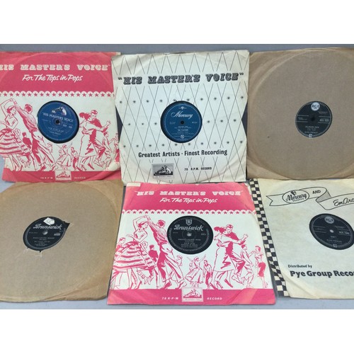 374 - BOX OF 78rpm RECORDS. Great selection of shellac records to include - Elvis Presley - Everly Brother... 