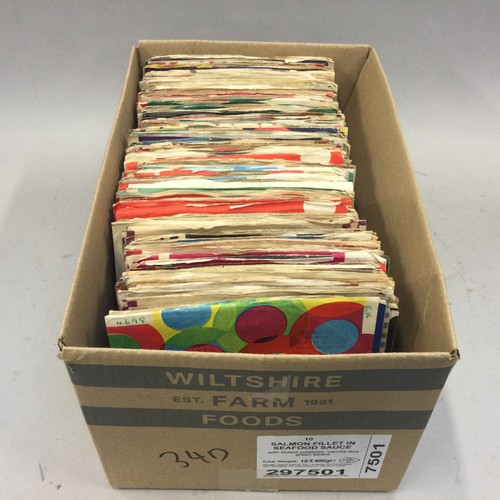44 - BOX OF VARIOUS ORIGINAL COMPANY 7” SLEEVES. Mixture from company’s to include - Polydor - Tamla Moto... 