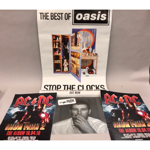 350 - RECORD SHOP POSTERS. To include - Oasis - AC-DC x 2 - Artic Monkeys x 2 - Morrissey - The Libertines... 