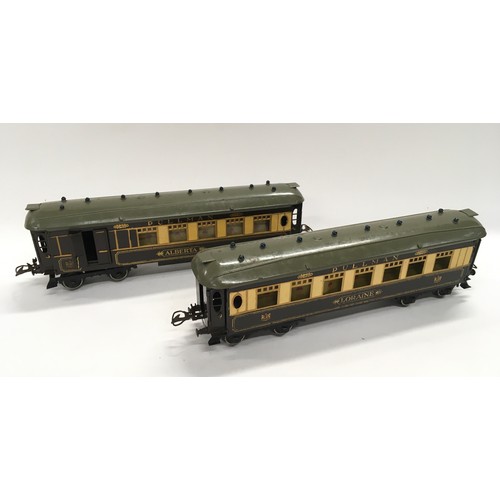 296 - Hornby O Gauge pair of No.2 Special Pullman Coaches consisting of 