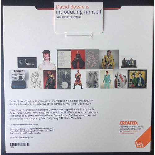 326 - DAVID BOWIE 'IS INTRODUCING HIMSELF'. On offer is a very rare box set of 16 postcards issued by the ... 