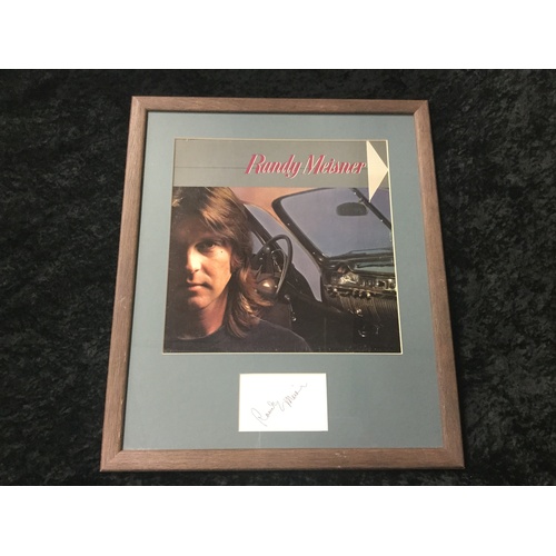 360 - EAGLES TOUR POSTER AND AUTOGRAPH. Great autograph from Randall Herman Meisner (Randy) who is a retir... 