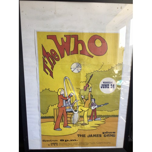 361 - THE WHO POSTER. The Who And The James Gang Concert Poster From Spectrum In Philadelphia 1970. A 2nd ... 