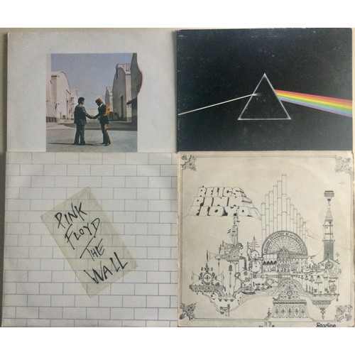 382 - PINK FLOYD LP VINYL RECORDS. Here we have 4 records with titles - Dark Side Of The Moon - The Wall (... 