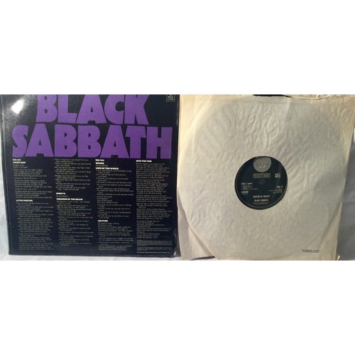 386 - BLACK SABBATH LP ’MASTER OF REALITY’ VERTIGO SWIRL. With boxed sleeve but missing original swirl inn... 