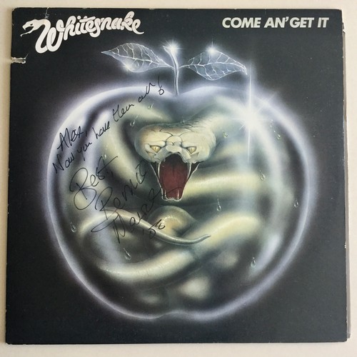 1169 - WHITESNAKE / BERNIE MARSDEN AUTOGRAPH. A copy of the album 'Come An' Get It' signed to the front in ... 