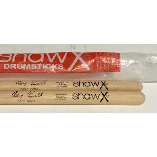 1178 - COZY POWELL DRUMSTICKS. Here we have 2 sets of sticks which came from an estate sale of the late Coz... 