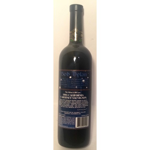 1168 - BOTTLE OF BOB DYLAN RED WINE. Unopened Bottle Of 1995 California Cabernet Sauvignon. Vinted & Bottle... 