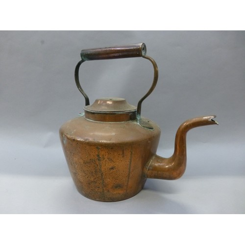 27 - Large vintage copper kettle approx 14
