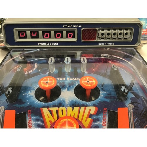 44 - Tomy Atomic Flipper pinball machine and a Ideal crossfire game.