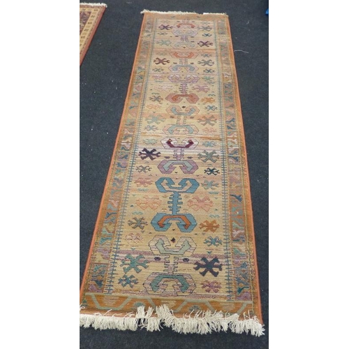537 - Quality hall runner carpets x 2. Approx 90