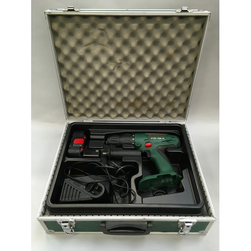 226 - A Bosch X-Cel PSB18 cordless drill in case with charger and battery (untested)
