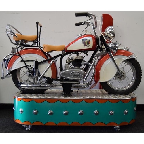 1 - Lenaerts Indian Motorcycle Arcade Ride fully restored 1950 child's ride.
Made by Edwin Hall & Co in ... 