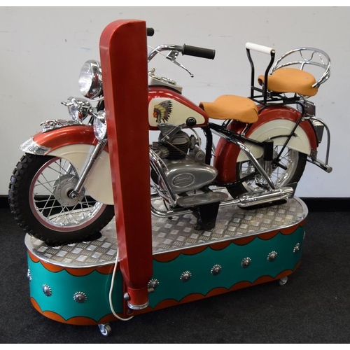 1 - Lenaerts Indian Motorcycle Arcade Ride fully restored 1950 child's ride.
Made by Edwin Hall & Co in ... 