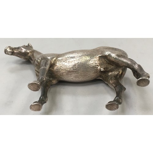 5 - Silver plated free standing model of a horse