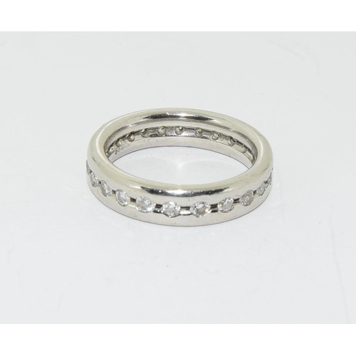 131 - Platinum and diamond full eternity ring supplied by local Jeweler with full item insurance descripti... 