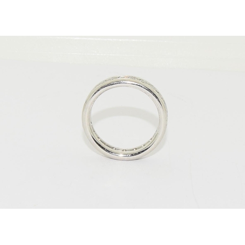 131 - Platinum and diamond full eternity ring supplied by local Jeweler with full item insurance descripti... 