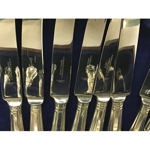 26 - boxed cutlery set in the Queens pattern inspect