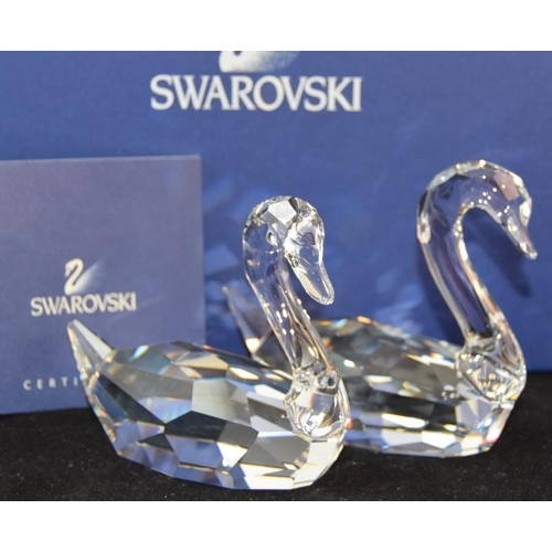 1 - Swarovski Crystal Flirting Swans, from the feathered beauties collection. code 837154 retired, boxed... 