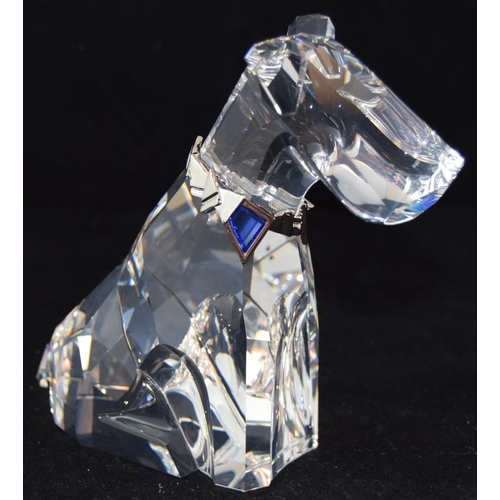 22 - Swarovski Crystal Symbols Dog/terrier, code 289202 retired, boxed with paperwork.