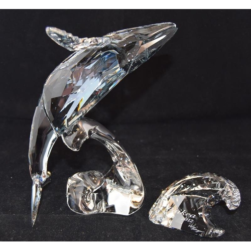 35 - Swarovski Crystal Society Paikea Whale, code 1095228 retired, boxed with all relevant paperwork & gl... 