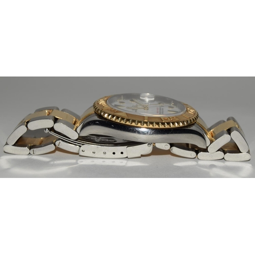10 - Rolex Yacht Master, Bi-Metal white dial wristwatch. (ref 105)